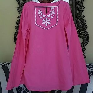 2/$20 Gymboree girl's floral pink  top Size 10.